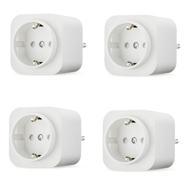 Amazon Basics Smart WLAN-Steckdose 4er-Set – Alexa-gesteuerte Steckdosen für EU