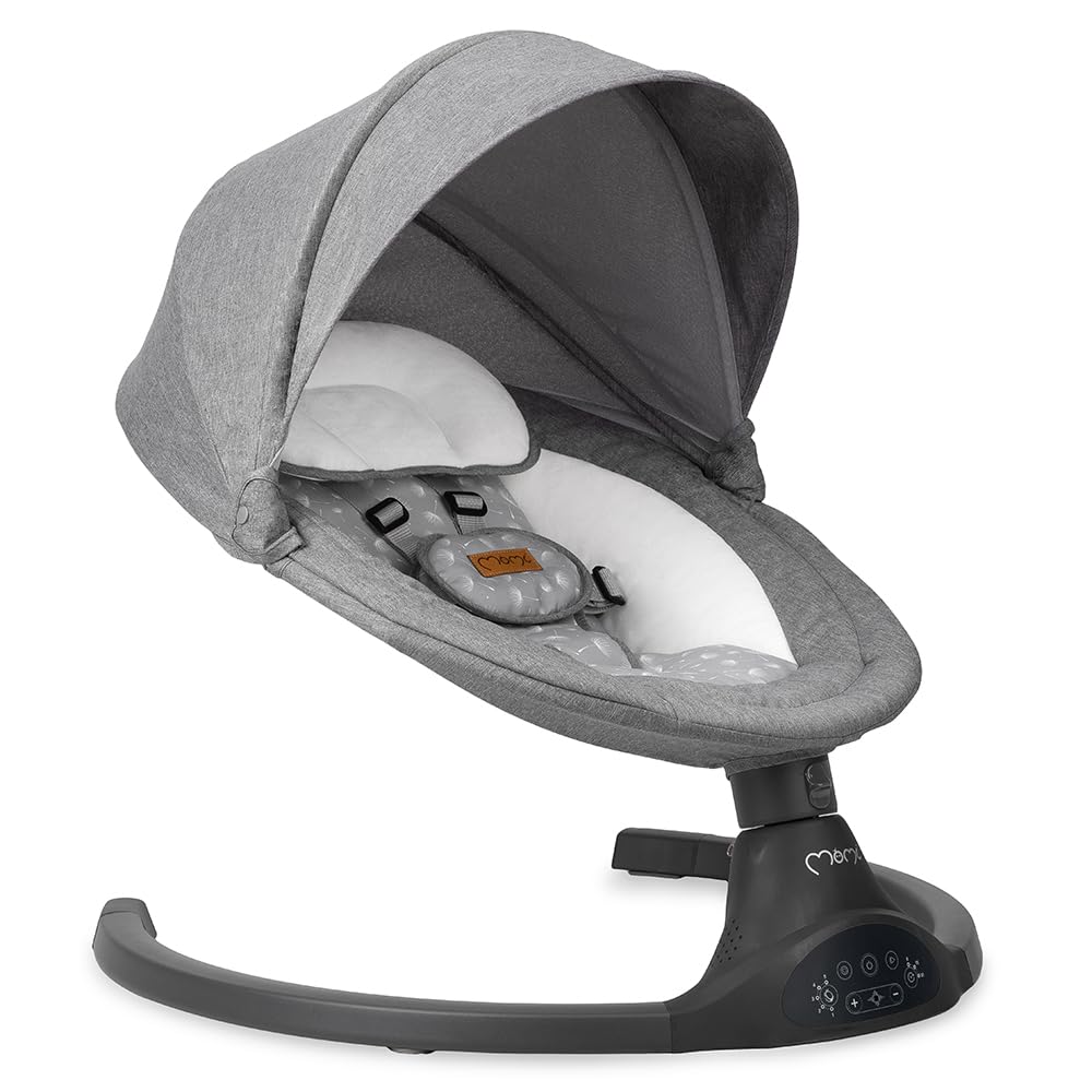 MoMi KENANI Babywippe bis 9 kg – Bluetooth & Fernbedienung für entspannte Eltern