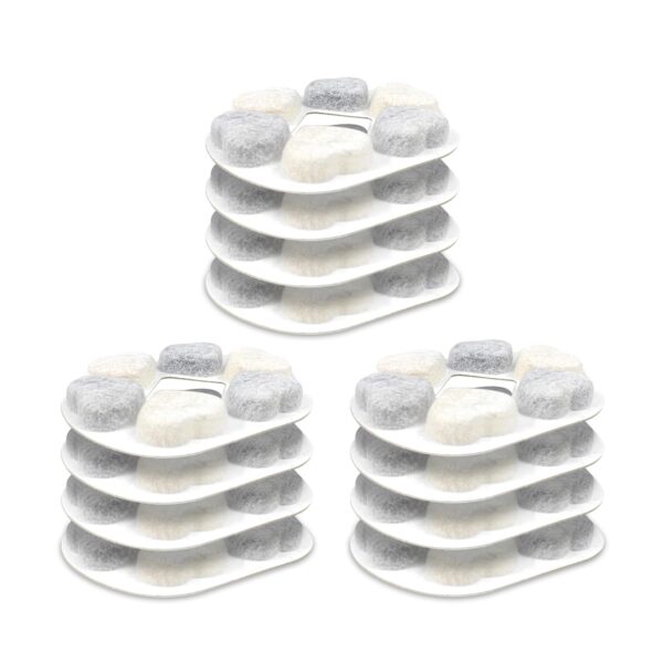 HOMJOY 12er-Pack Katzenbrunnen Filter – Aktivkohle-Filtration für Pretty Paw Brunnen