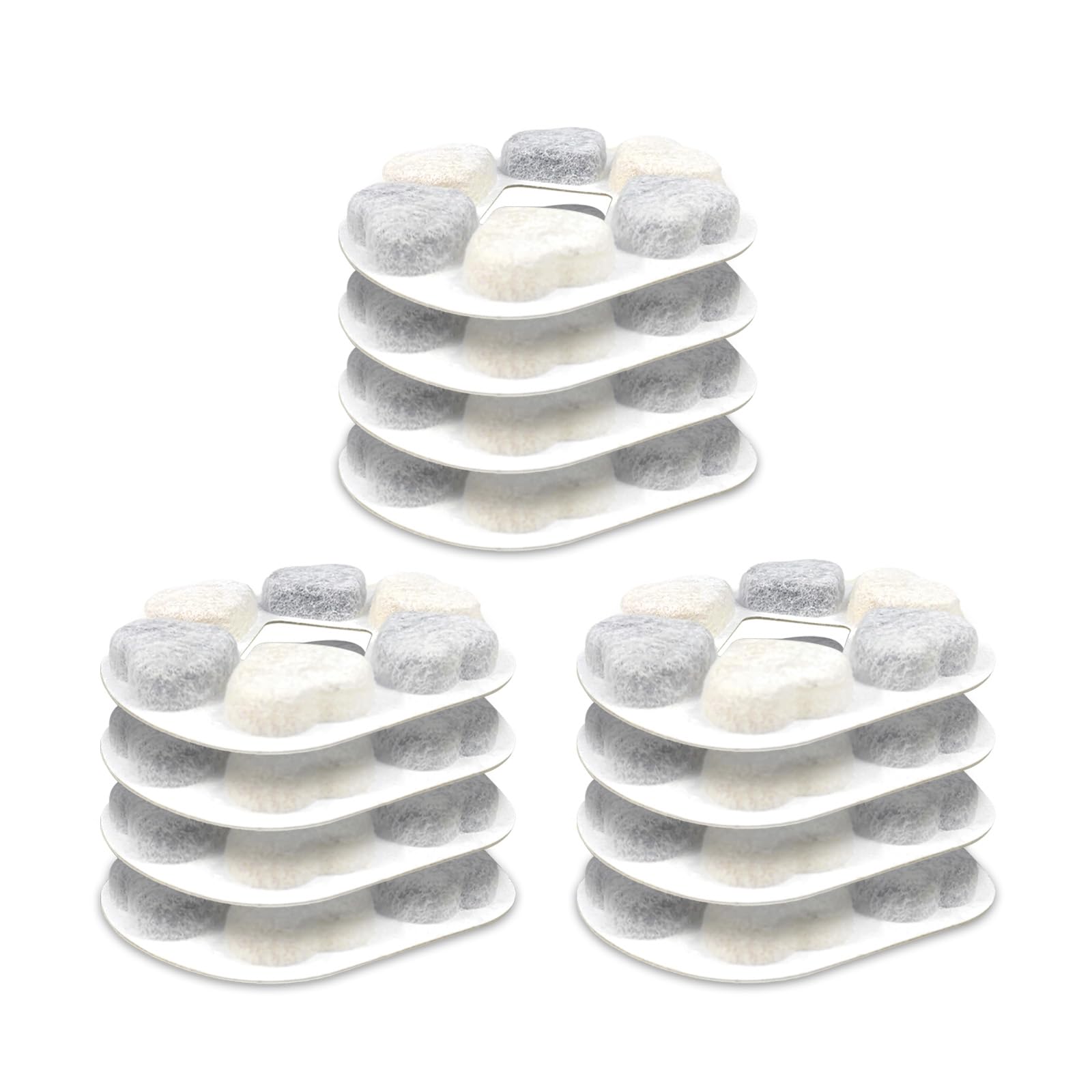 HOMJOY 12er-Pack Katzenbrunnen Filter – Aktivkohle-Filtration für Pretty Paw Brunnen