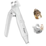 POIIOPY 2-in-1 Pfoten Haartrimmer & Krallenschere mit LED – Profi-Fellpflege für Hunde & Katzen