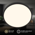 BRILONER LED Deckenlampe 33cm mit Dekorblende – 2400lm warmweiss für jeden Raum – Bild 4