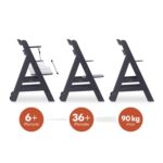 hauck Beta+ Holzhochstuhl Set mit Rädern – Mitwachsend von 6 Monaten bis 90 kg – Bild 6