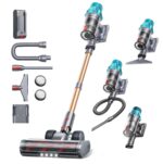 Fieety V7 Pro Akkustaubsauger Kabellos – 600W, 50kPa, 65Min Laufzeit, 8-in-1 für Tierhaare