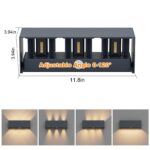 Coinmit 30W Aussenwandleuchte mit Bewegungsmelder – IP65 LED Wandlampe anthrazit – Bild 4