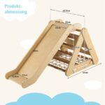 COSTWAY Kletterdreieck 4 in 1 mit Rutsche – Holz-Klettergerüst für Kinder ab 1 Jahr – Bild 3