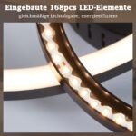 Homefire LED Deckenlampe 40cm 23W – 3000K Warmweiss mit drehbarem 2-Ring Design – Bild 6
