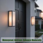 EBION Aussenleuchte Wand Anthrazit mit E27 – IP65 Wandlampe Aluminium für Garten & Eingang – Bild 4