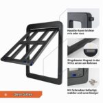 PETLESO Haustierklappe für Fliegengitter 21×24.5 cm – Magnetverschluss für Katzen & Hunde – Bild 5