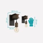 EGLO Townshend 4 Wandlampe – Industrial Vintage Wandleuchte in Rostoptik mit E27 – Bild 5