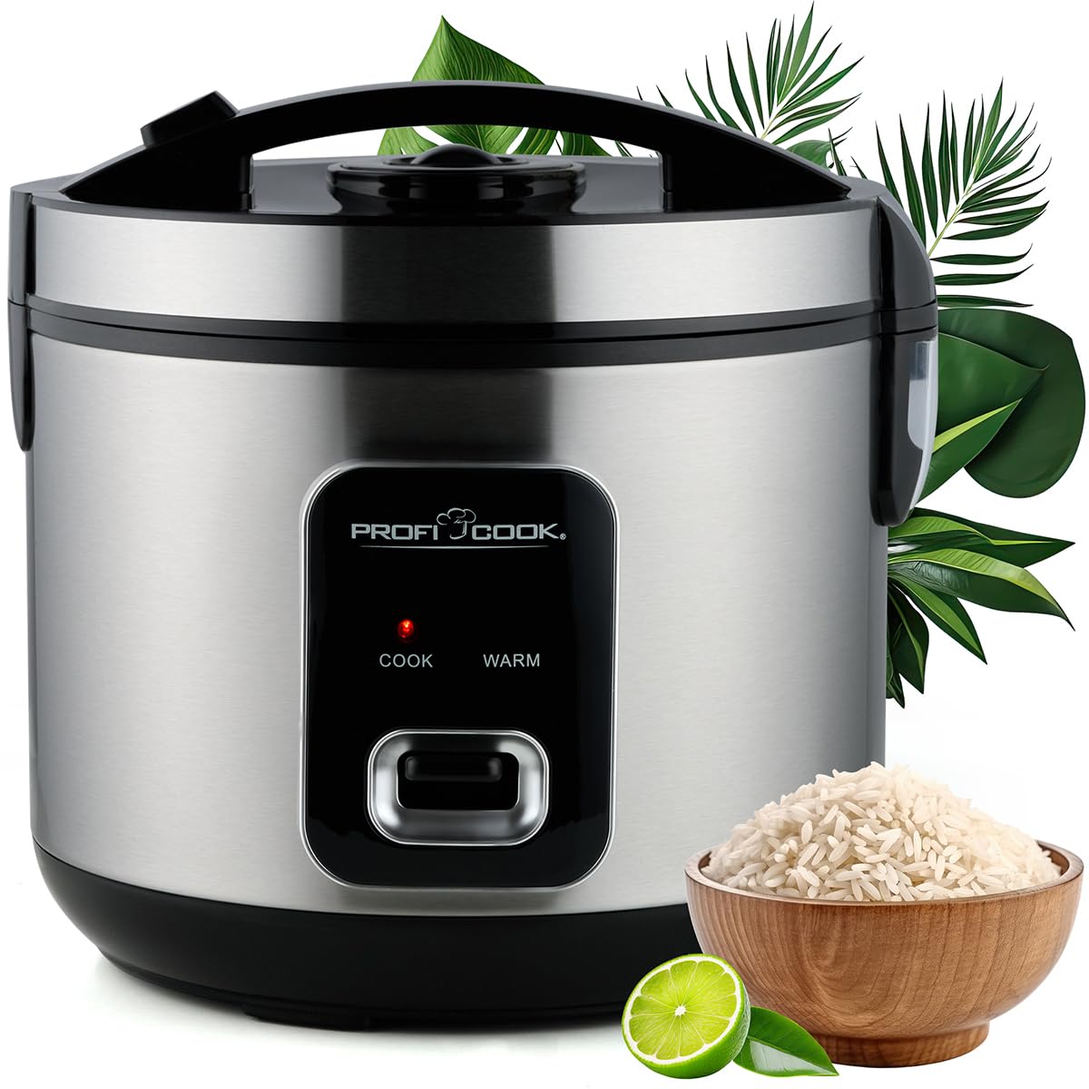 ProfiCook PC RK 1285 Reiskocher 3kg – 2-in-1 Rice Cooker mit Dampfgarer