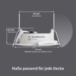 Scandinavian home 6er Set LED Einbaustrahler 230V 4,5W – Warmweiss Badezimmerleuchten – Bild 7