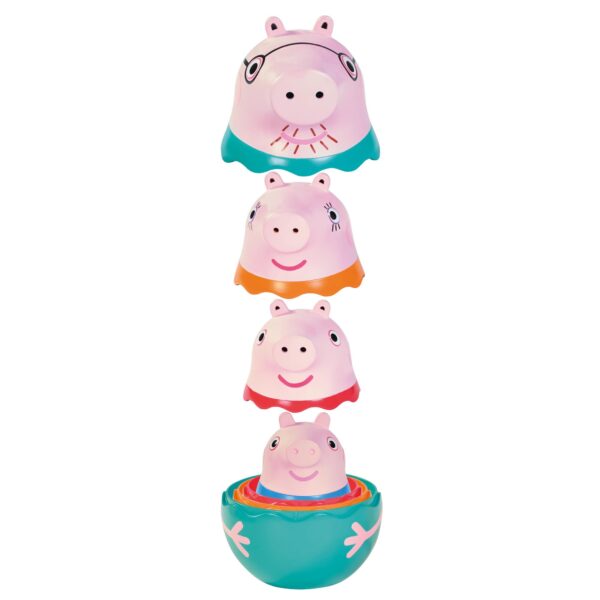 Toomies Peppa Wutz Stapel- und Steckfamilie – Badespielzeug für Kleinkinder ab 18 Monaten