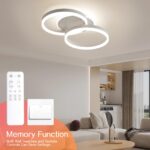 Amdelne LED Deckenlampe 50cm 2-Ringe – Dimmbar mit Fernbedienung für Wohnzimmer & Schlafzimmer – Bild 4