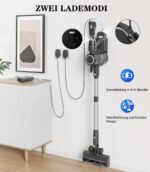 Syntecno Akku Staubsauger Kabellos 350W – 65 Min Laufzeit mit Ladestation für Tierhaare – Bild 5