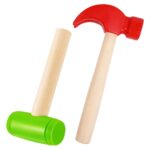 BLMHTWO 2er Set Kinderhammer – Holz- und Kunststoffhammer für Bauklötze & Reparaturen