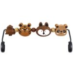 iGRATENS Babywippen-Spielzeugstange aus Naturholz – Safari-Design für Soft & Bliss