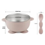 PandaEar 3er-Set Edelstahl Babysschalen mit Saugnapf & Babylöffel – Auslaufsicher & BPA-frei – Bild 3