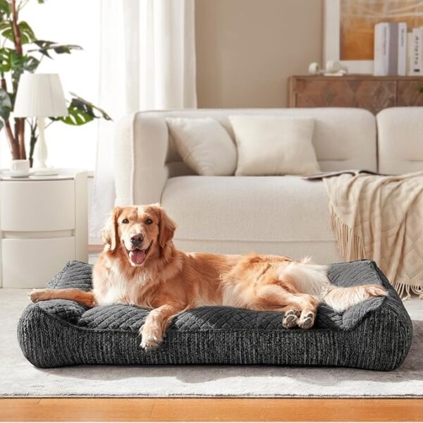 JOEJOY Orthopädisches Hundebett 122x89cm – Ergonomisches Hundesofa für grosse Hunde