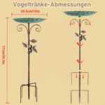Restorgan Vogeltränke Stehend 26 cm – Stabiles Vogelbad aus Metall mit 5-Zinken-Basis – Bild 3