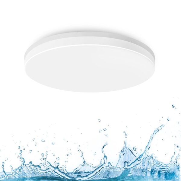LVWIT 18W LED Deckenlampe Ø280mm – IP65 Badlampe mit 1800lm Neutralweiss