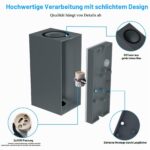 Aipsun 2er Set GU10 Wandleuchten Anthrazit – IP65 wasserdicht für Aussen & Innen – Bild 3