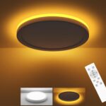 zemty 22cm LED Deckenleuchte dimmbar – 1500 Lumen mit Fernbedienung & Nachtlicht