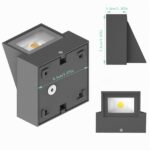 BENMA 8W LED Wandlampe 4er Set – IP65 Innen/Außen, Warmweiß 3000K, Grau – Bild 2