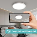 JDONG LED Deckenleuchte 54W Ø50cm – Flache Designleuchte Natürliches Weiss 4000K – Bild 9