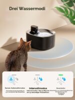 FEELNEEDY Katzenbrunnen kabellos 4L mit Bewegungsmelder – Akku-Trinkbrunnen für Katzen – Bild 3