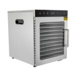RibasuBB Edelstahl Dörrautomat 800W mit 10 Schalen – Temperaturregelung 30-90°C & Timer