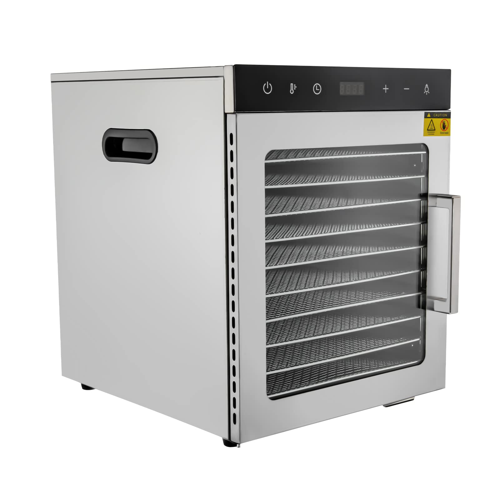 RibasuBB Edelstahl Dörrautomat 800W mit 10 Schalen – Temperaturregelung 30-90°C & Timer