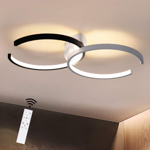 CBJKTX LED Deckenleuchte 54cm – Dimmbar mit Fernbedienung für Wohnzimmer & Esszimmer