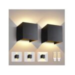 Lureshine 2er Set Wandleuchte mit G9 LED – Warmweiss 3000K, verstellbar für Innen & Aussen