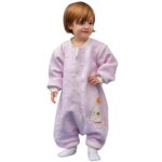 MIKAFEN Baby Schlafsack Langarm mit Füssen 2.0Tog – Ganzjahres Schlafanzug für 75-85cm