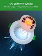 HOMEOW 20er Set LED Einbaustrahler 230V 68–90mm – 5W Spots mit Farbtemperatur-Wahlschalter – Bild 4
