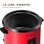 Eamoment 1,8L Reiskocher mit Dampfgarer & Antihaftbeschichtung – 700W für 1–10 Personen – Bild 4