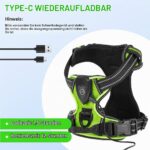 AUAUY LED-Hundegeschirr Grösse L – Aufladbar, Reflektierend & Atmungsaktiv – Bild 5