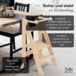Bellabino Tay Lernturm ab 1 Jahr – Höhenverstellbar, klappbar, Montessori Holzturm – Bild 7