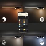 Philips Hue Centris Deckenlampe mit 3-er Spot – Smart Home Beleuchtung mit 16 Mio. Farben – Bild 3