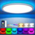Aphyni LED Deckenleuchte Ø30cm – Dimmbar RGB mit Fernbedienung & App-Steuerung