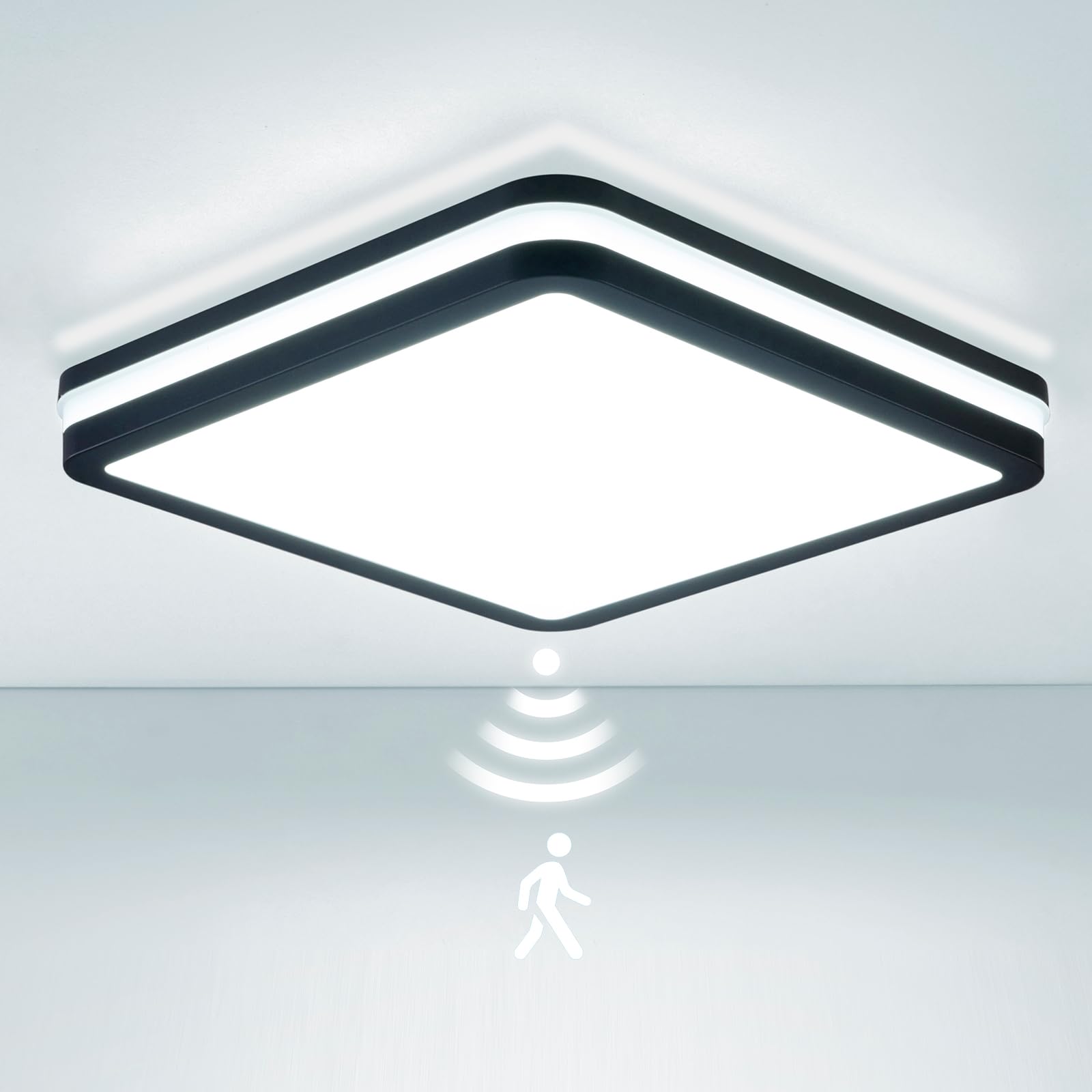 LEZOE LED Deckenleuchte mit Radar Bewegungsmelder IP65 – 30W/4500lm Feuchtraum