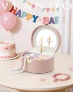 VLANDO Schmuckkästchen mit Spieluhr & Drehendem Ballerina – Schmuckbox für Mädchen ab 4 Jahren – Bild 2