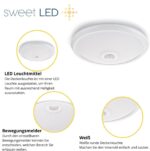Sweet Led Deckenleuchte mit Bewegungsmelder 12W 850lm – 360° Sensor für Flur & Keller – Bild 2