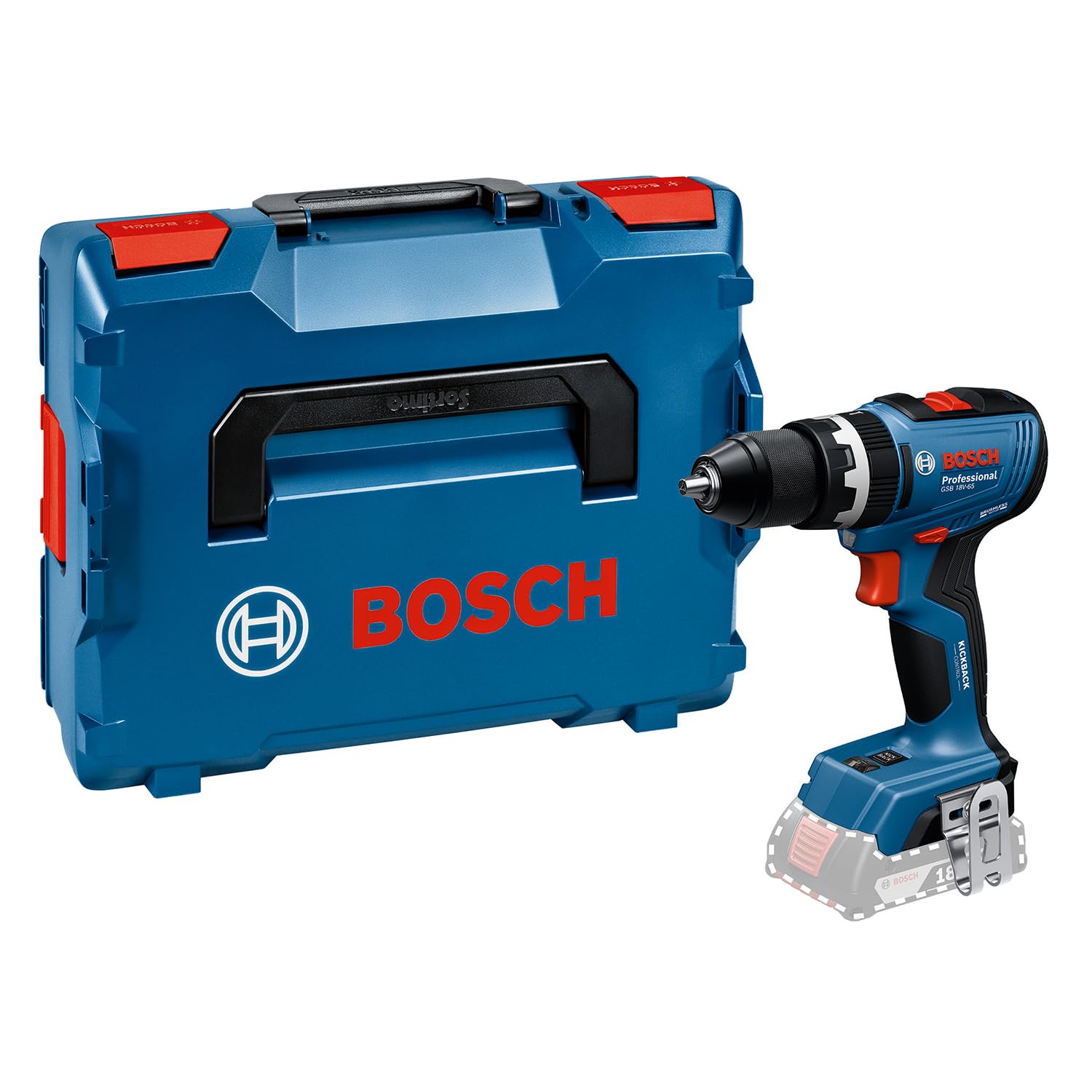 Bosch GSB 18V-65 Akku-Bohrschrauber – Schlagbohrer mit bürstenlosem Motor & L-BOXX