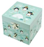 Trousselier Pinguin Schmuckdose grün – Spieluhr mit Mozarts Kleine Nachtmusik & Leuchteffekt – Bild 4