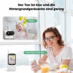 GHB Babyphone mit Kamera 720P HD – Sicherer Baby Monitor mit 15h Akku & Nachtsicht – Bild 7