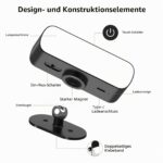 Lacasa LED Wandleuchte 2er-Set mit Akku, Fernbedienung & 360° Drehgelenk – Dimmbar – Bild 8