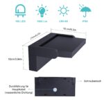 Klighten 24W LED-Aussenwandleuchte Anthrazit – Schwenkbar, IP65 Wasserdicht, 1500 Lumen – Bild 6