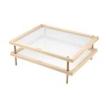 Fenteer Holz Dörrgitter 30x40cm – Stapelbarer Trockenständer für Obst, Fleisch & Gemüse